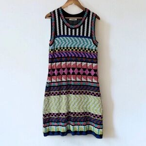 Anthropologie x Aldomartins Mosaic Jackie Knit Sweater Dress Multicolor S